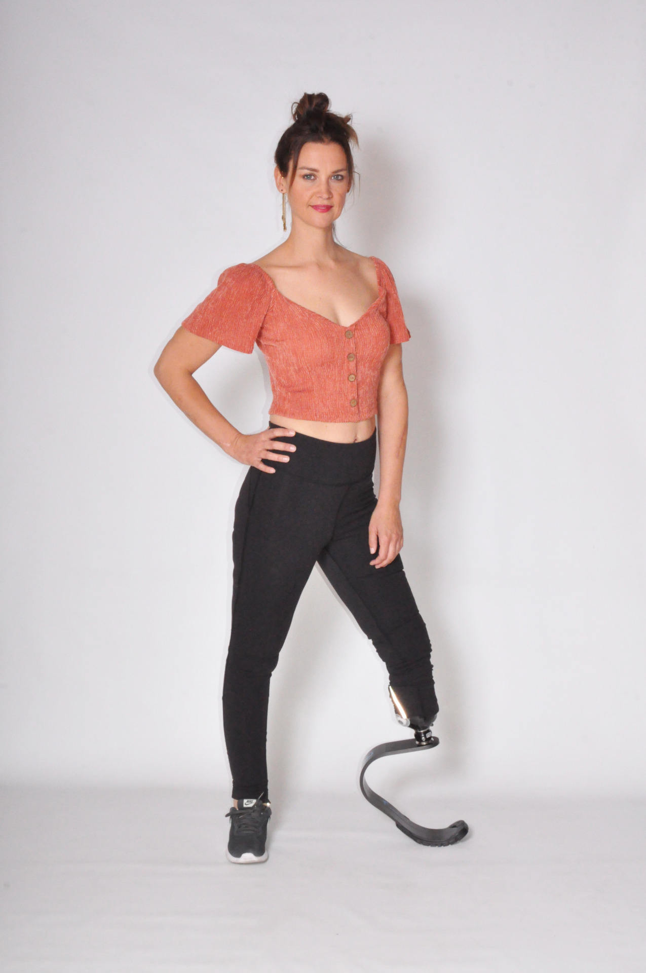 Marleen models wearing Fillauer running blade